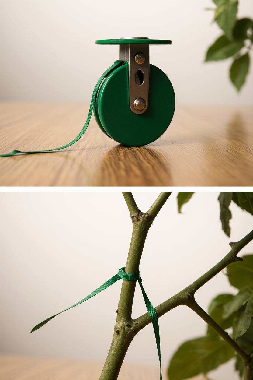 Flexible Garden Twist Ties with Built-in Cutter (100ft)