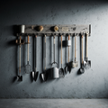 Heavy Duty Garden Tool Organizer (Wall Mounted)